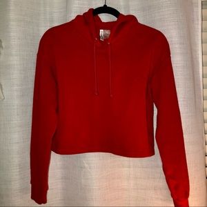 H&M cropped red hoodie